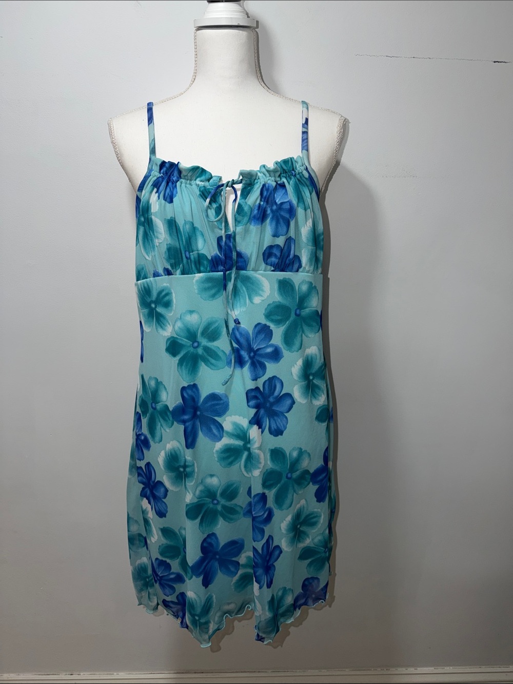 Xhilaration Sun Dress Vintage Y2K HAWAIIAN‎ Mini Tropical Beach Coastal Floral